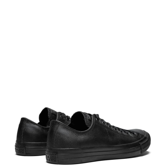 Black Leather Woman’s Converse Sneakers